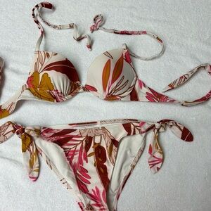 Aero Floral Bikini Set with Ties Size Small